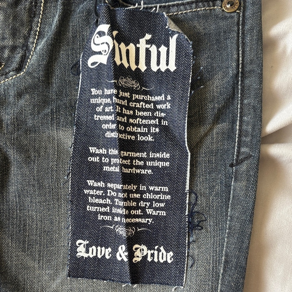 Sinful Dark Wash Denim Jeans - Picture 2 of 4